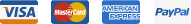 We accept Visa, MasterCard, American Express, PayPal, and more.